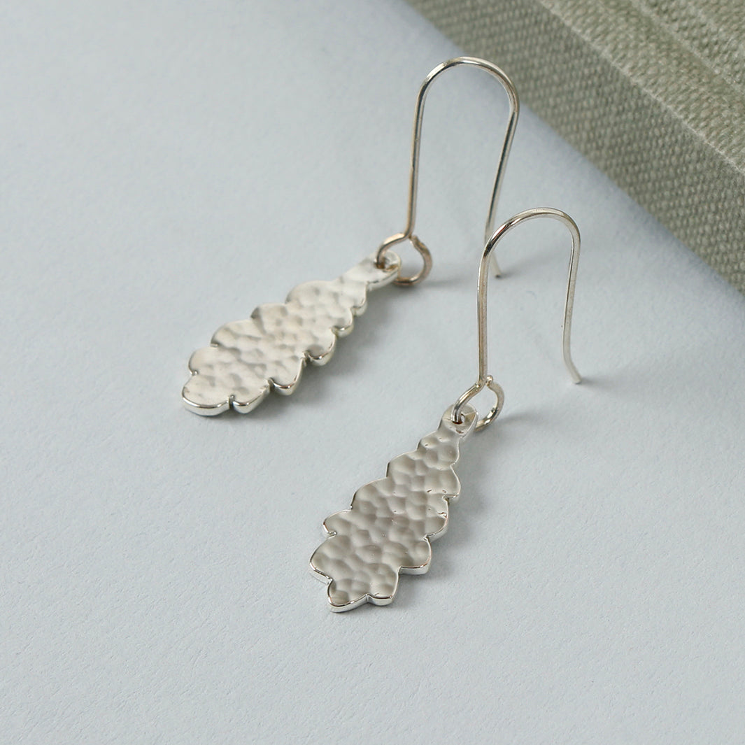 Silver Plated Oak Leaf Earrings