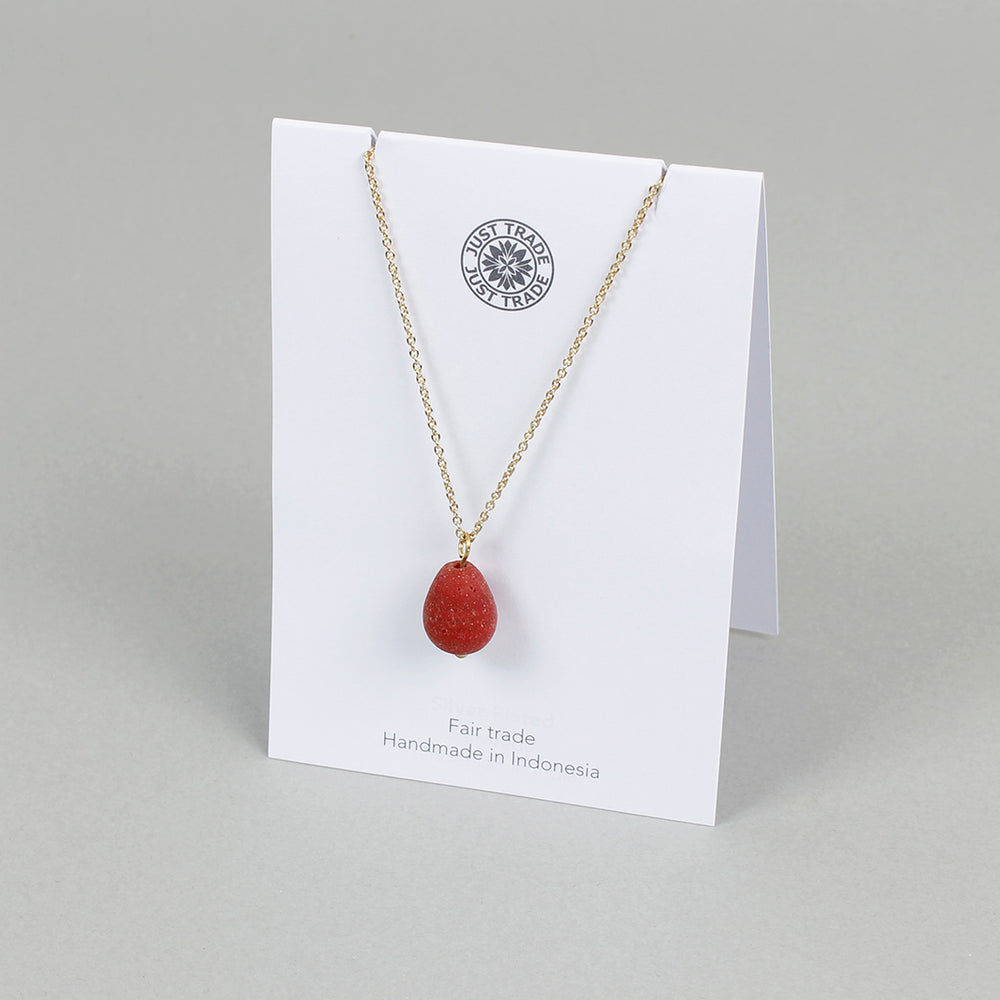 Egyptian Recycled Glass Pendant - Red
