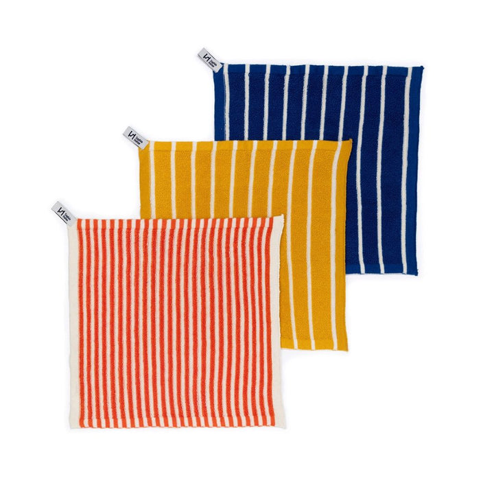 Reusable Kids Washcloths – Orange Stripe (Pack of 3)