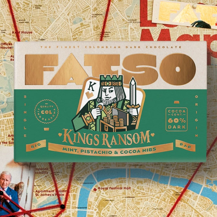 King's Ransom 60% Dark Chocolate Bar - Mint, Pistachio & Cocoa Nibs