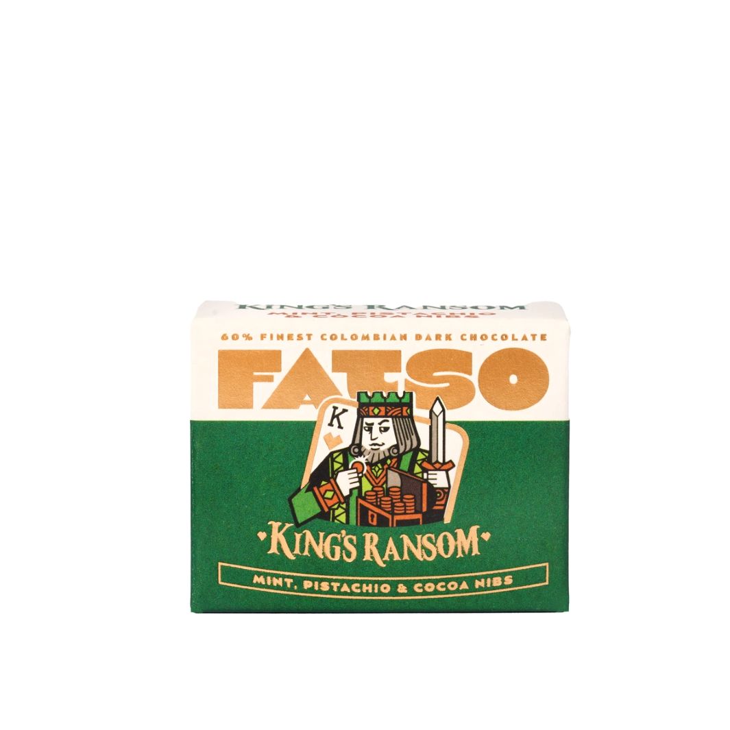 King's Ransom 60% Dark Chocolate Bar - Mint, Pistachio & Cocoa Nibs