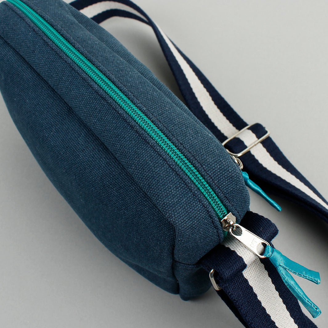 Dark Blue Chunky Cross-Body Bag