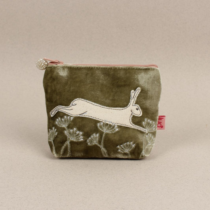 Velvet Embroidered Mini Purse