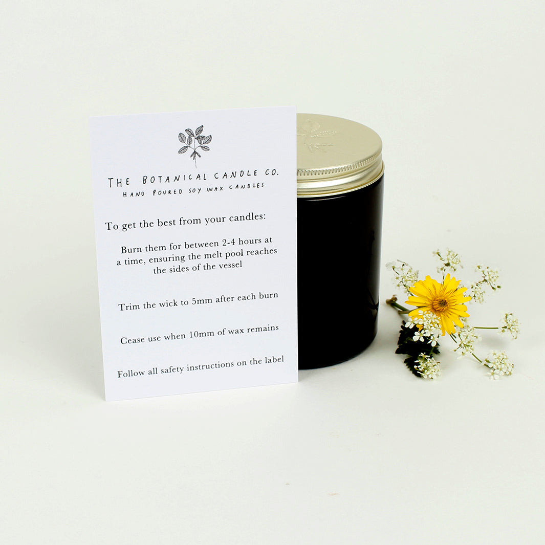 Amber Glass Jar Soy Wax Candle - Tinder Box