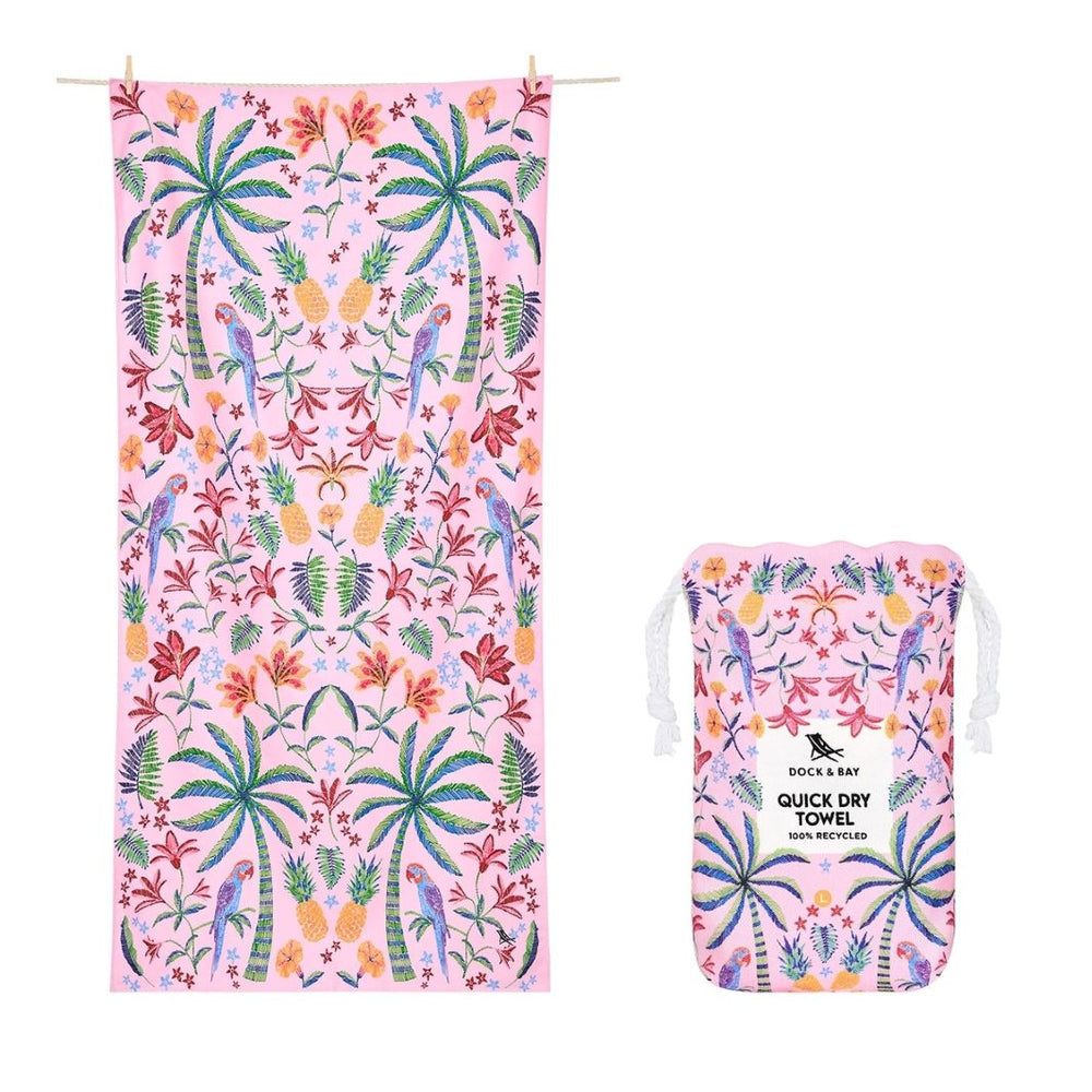 Large Quick Dry Beach Towel – Pink Paradise