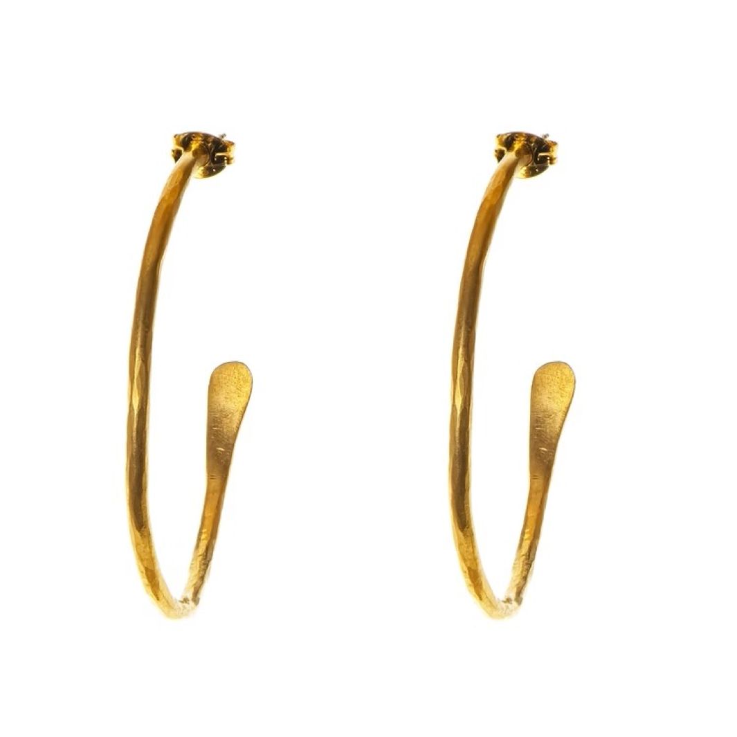 Gold Plated Hoop Earrings - Large