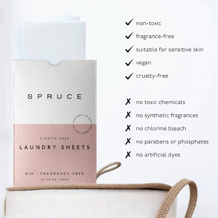 Fragrance Free Laundry Detergent Sheets (30 Sheets) Up to 60 Washes