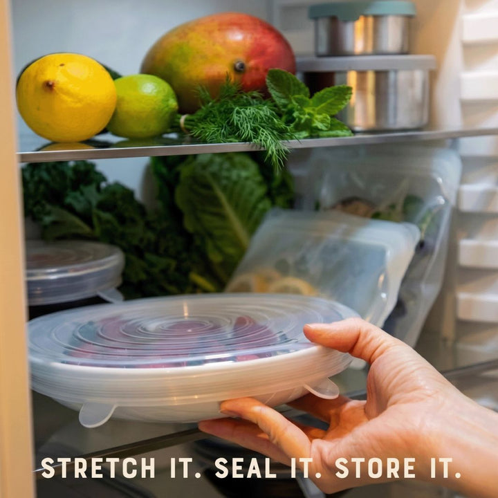Reusable Silicone Stretch Lids – Set of 6