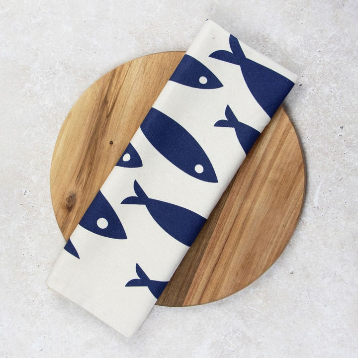 Organic Tea Towel | Fish