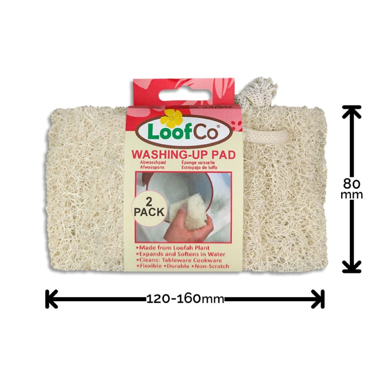 LoofCo Compostable Washing-Up Pads – Pack of 2