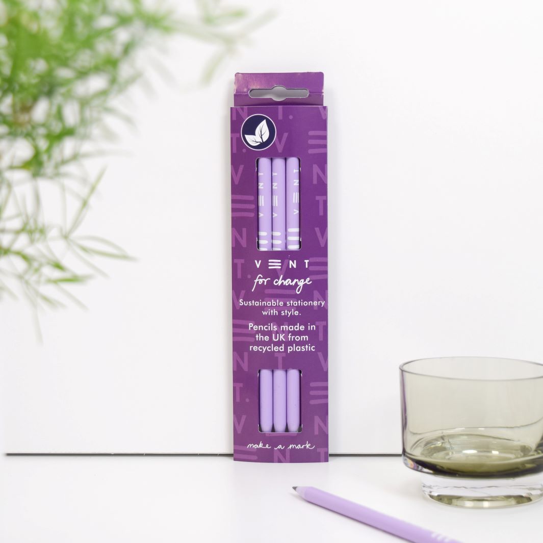 Recycled Plastic 'Make a Mark' Pencils - Pack of 3