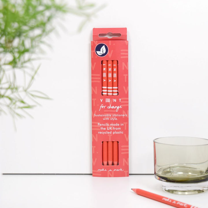 Recycled Plastic 'Make a Mark' Pencils - Pack of 3