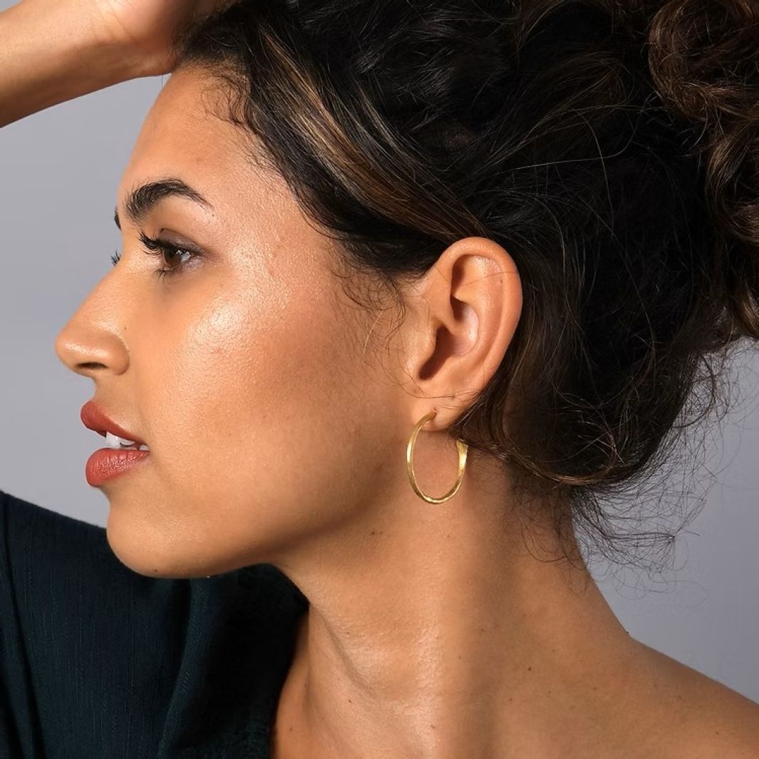 Gold Plated Hoop Earrings - Medium