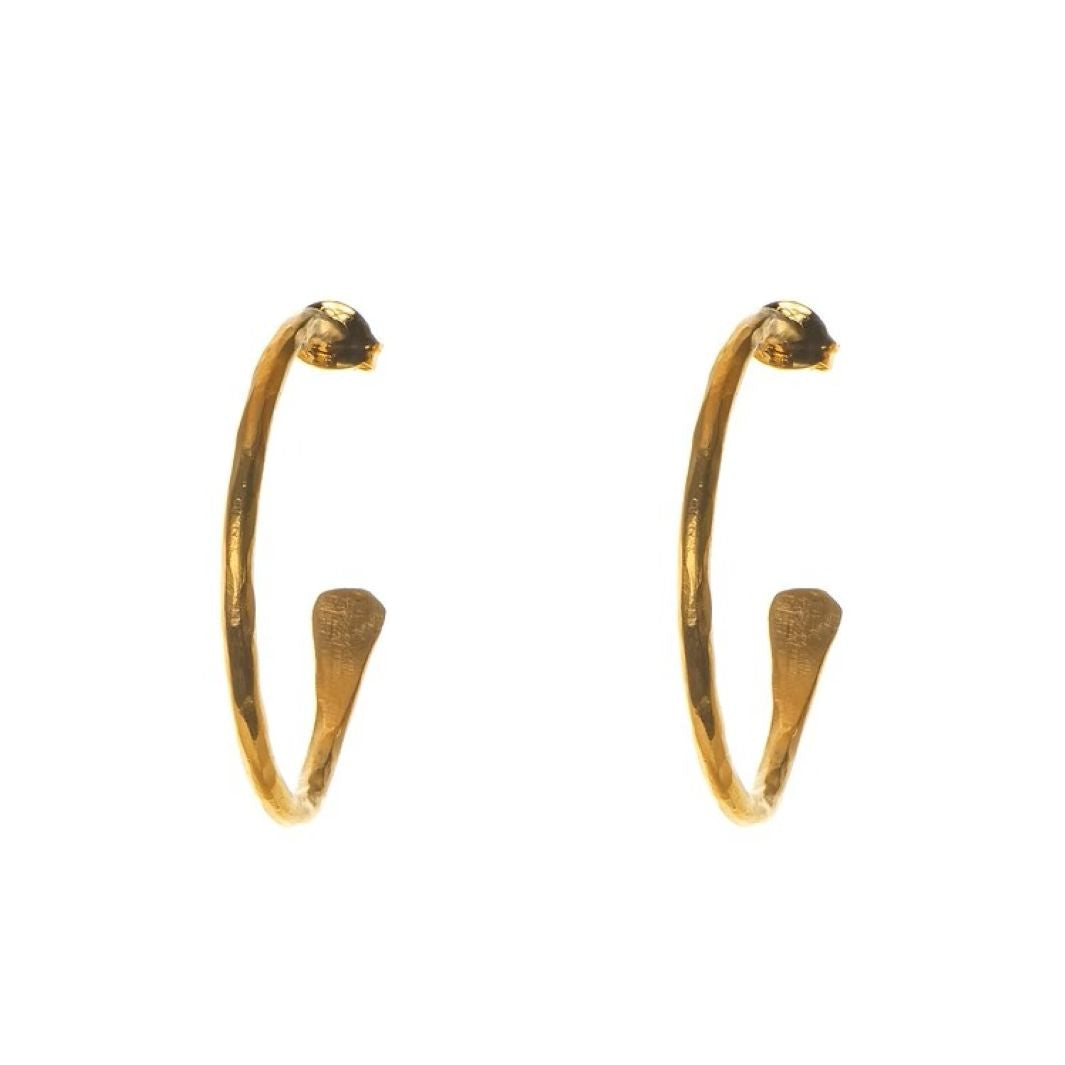 Gold Plated Hoop Earrings - Medium