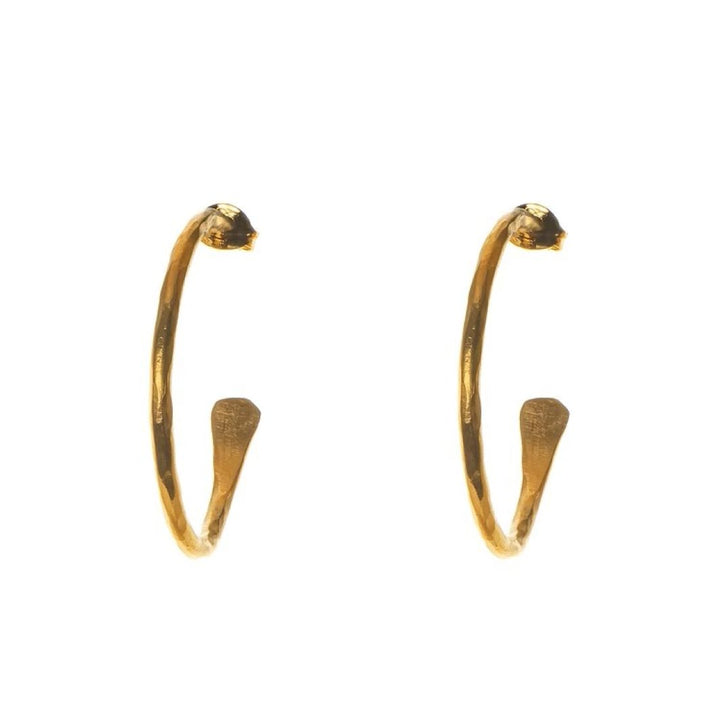 Gold Plated Hoop Earrings - Medium