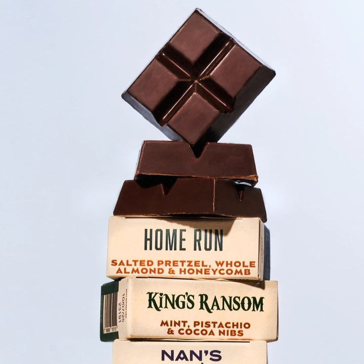 Home Run 60% Dark Chocolate Bar - Salted Pretzel, Whole Almond & Honeycomb