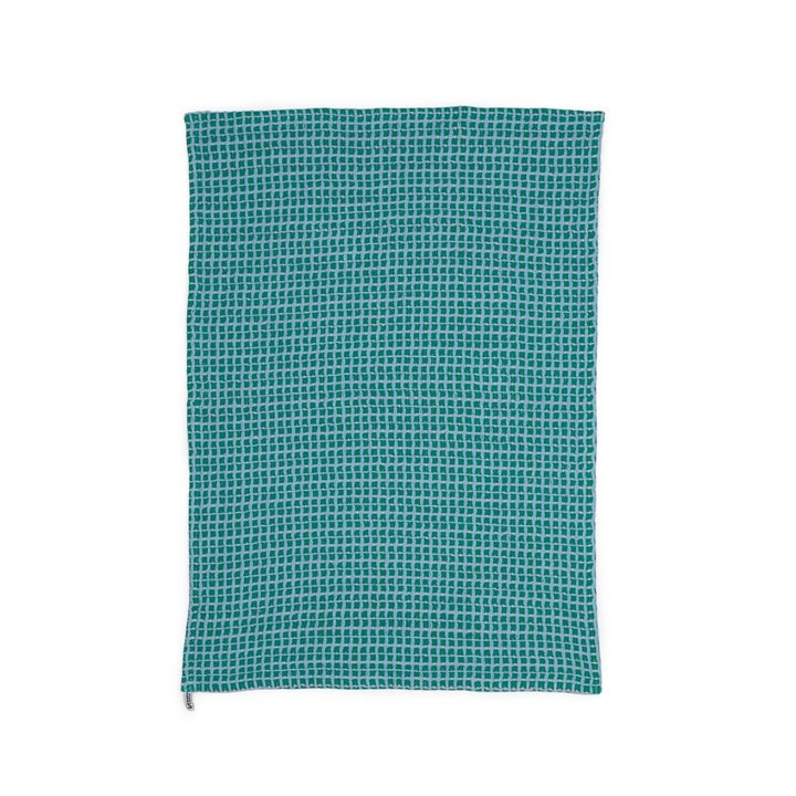 Recycled Cotton Mix Tea Towels - Green/Yellow (Set of 2)