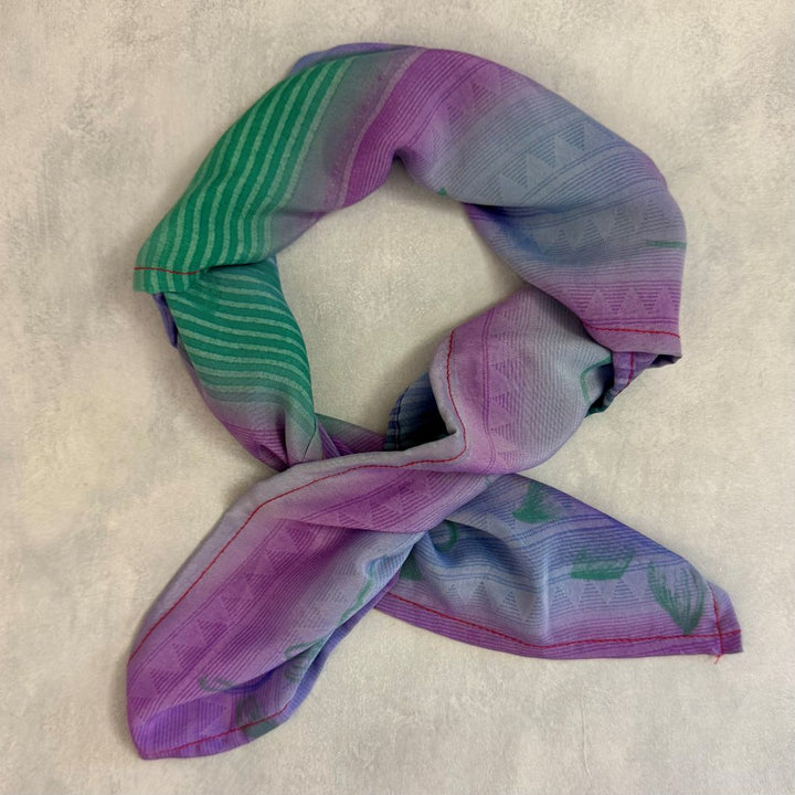 Mohini Upcycled Sari Fabric Square Head/Neck Scarf