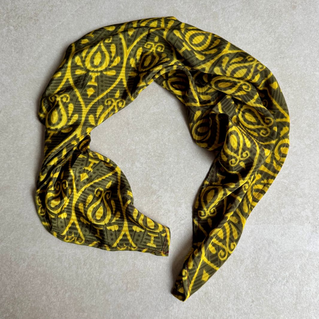 Mohini Upcycled Sari Fabric Square Head/Neck Scarf