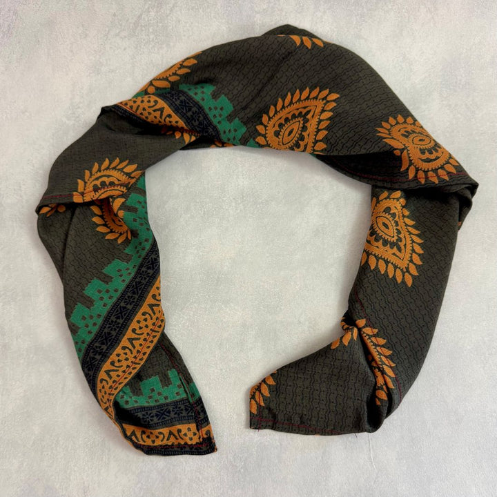 Mohini Upcycled Sari Fabric Square Head/Neck Scarf