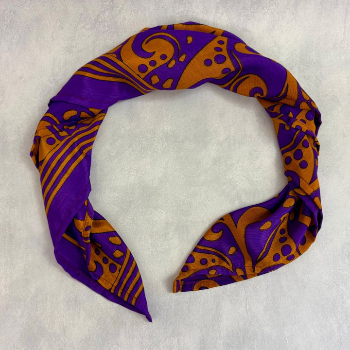 Mohini Upcycled Sari Fabric Square Head/Neck Scarf