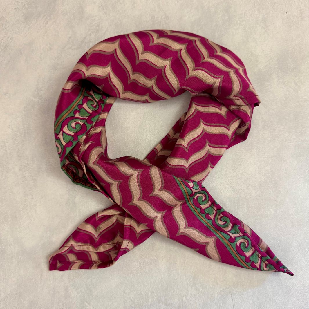 Mohini Upcycled Sari Fabric Square Head/Neck Scarf