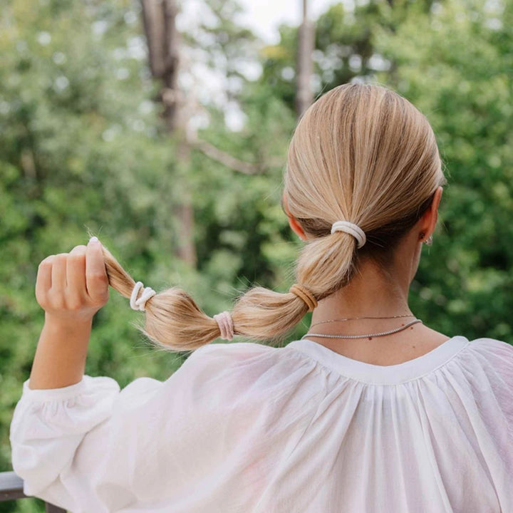 KOOSHOO Mondo Plastic-Free Hair Ties – Golden Fibres (Pack of 4)