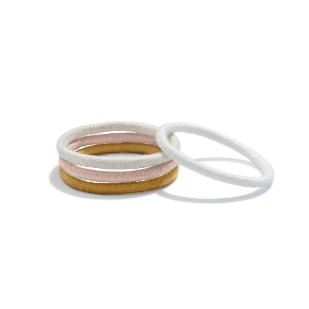 KOOSHOO Mondo Plastic-Free Hair Ties – Golden Fibres (Pack of 4)