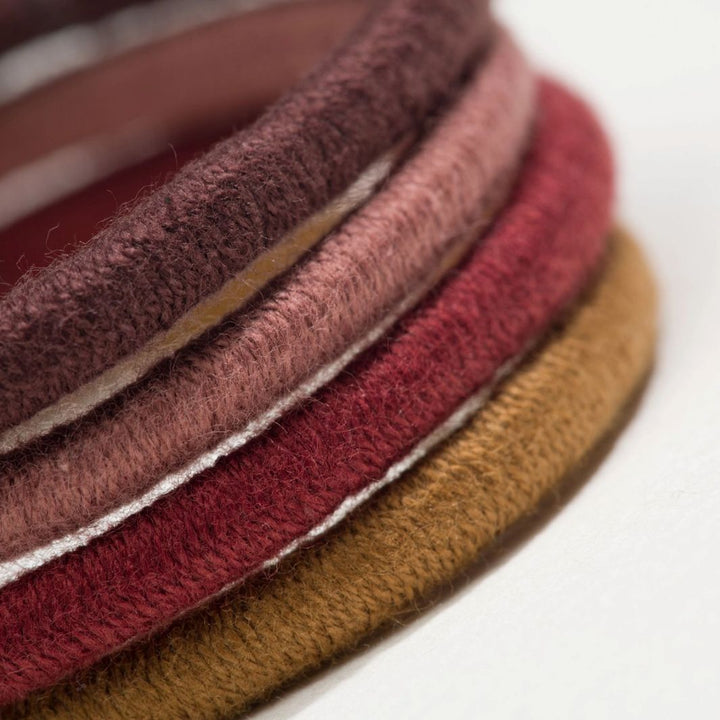 KOOSHOO Mondo Plastic-Free Hair Ties – Warm Earth (Pack of 4)