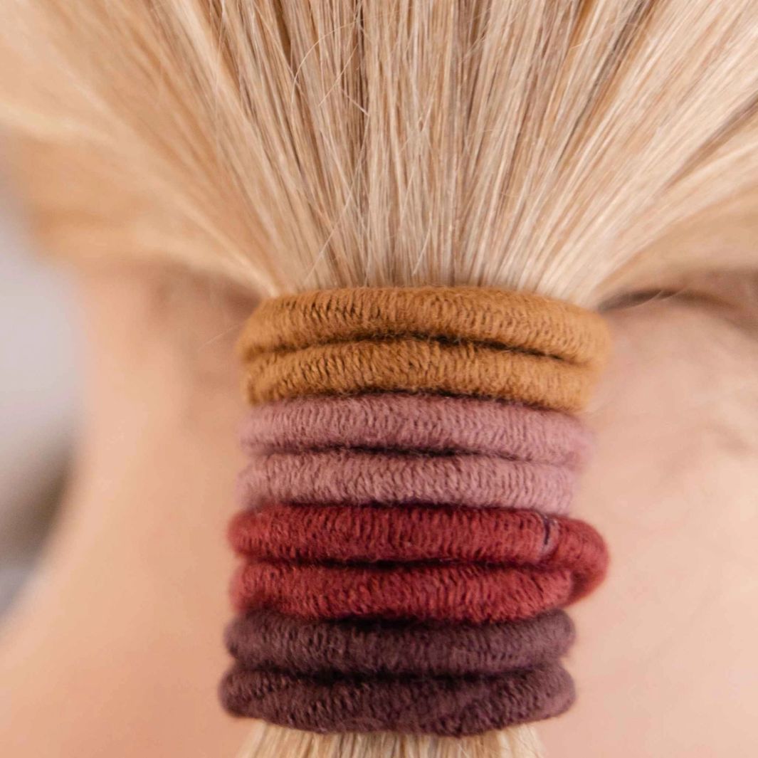 KOOSHOO Mondo Plastic-Free Hair Ties – Warm Earth (Pack of 4)