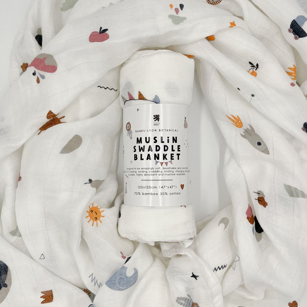 Bamboo Swaddle Blanket - Signature Print