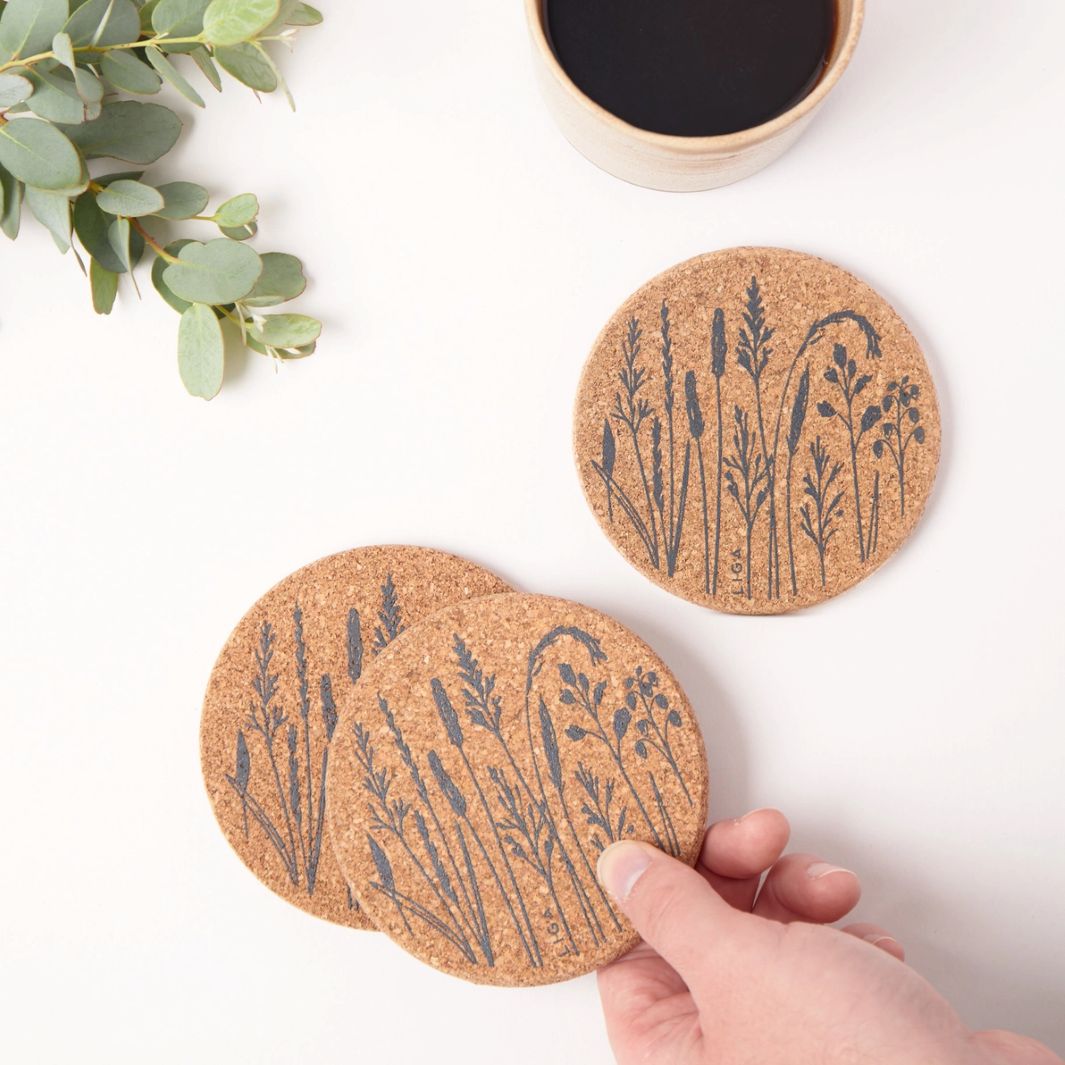Cork Coaster | Native Grasses