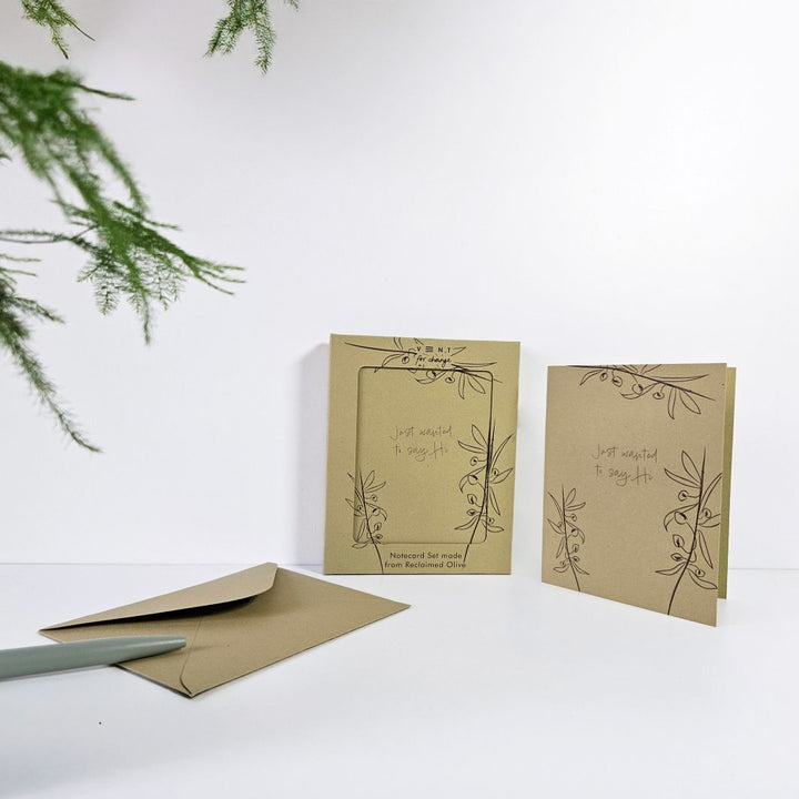Recycled Olive A6 Notecards - Set of 10