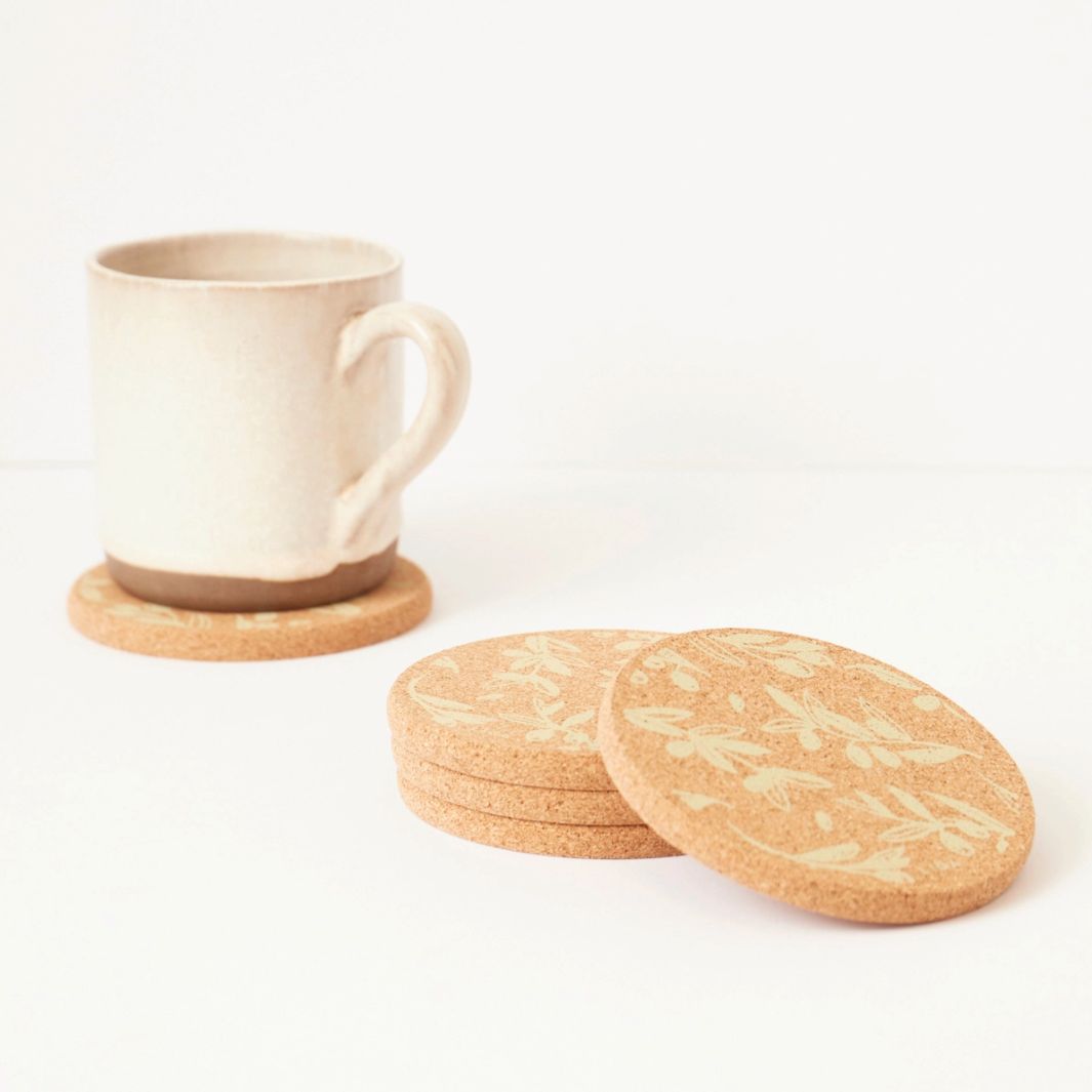 Cork Coaster | Olive & Pip - Green