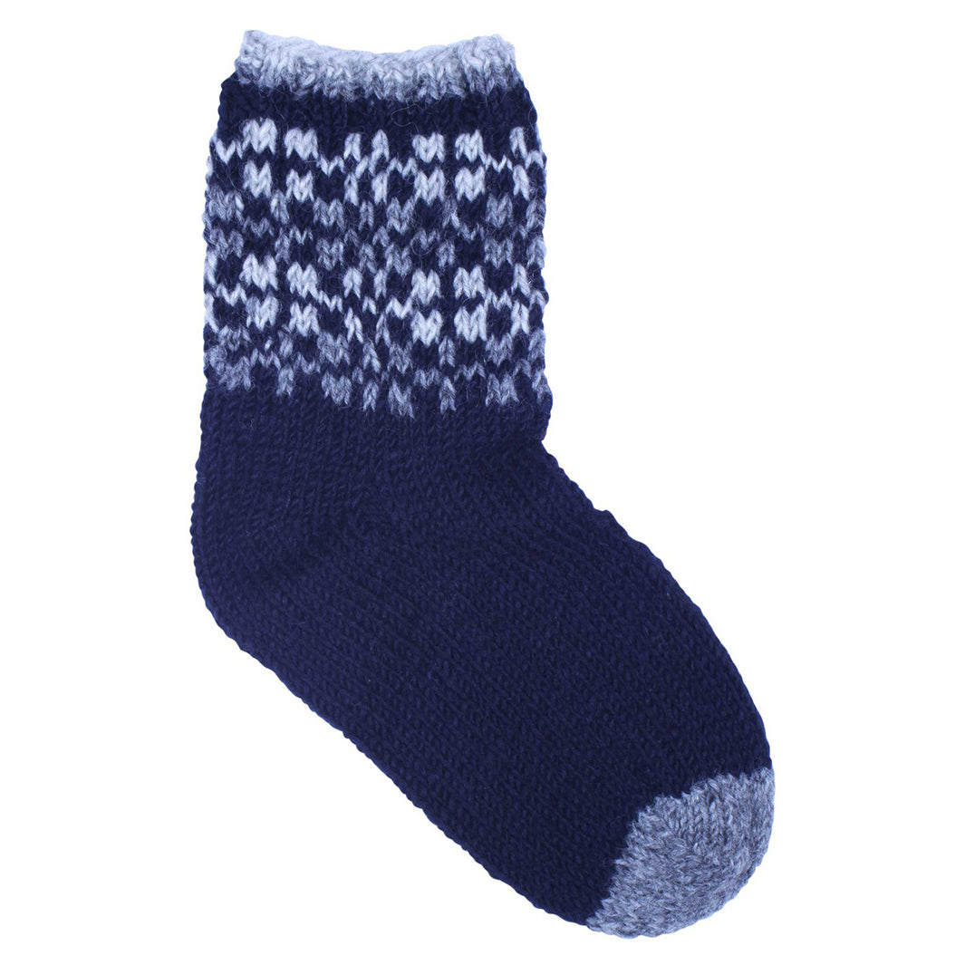 Rosslare Navy Sofa Socks - Shoe Size 4-8