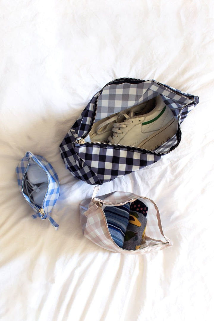 Set of 3 Pouches - Gingham