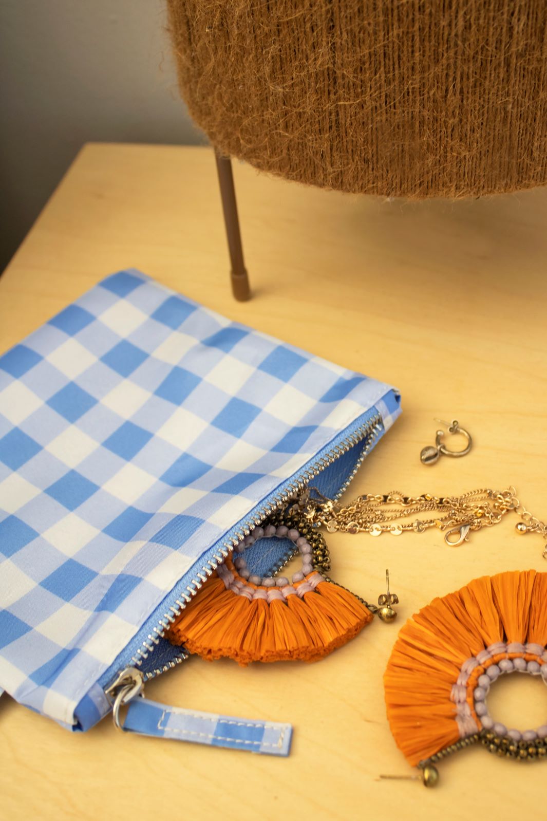 Set of 3 Pouches - Gingham