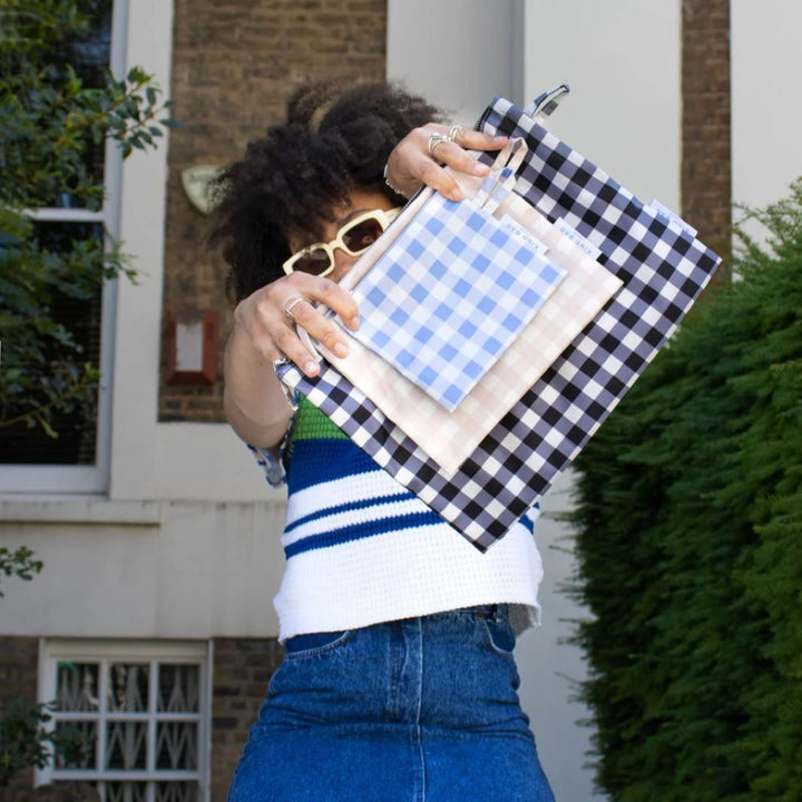 Set of 3 Pouches - Gingham