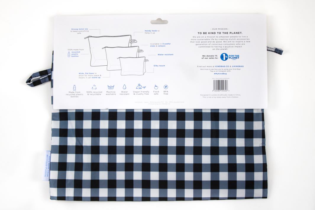 Set of 3 Pouches - Gingham