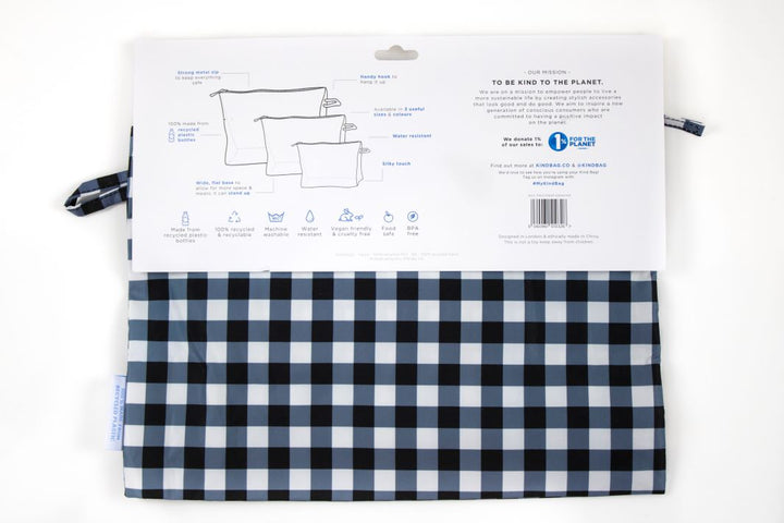 Set of 3 Pouches - Gingham