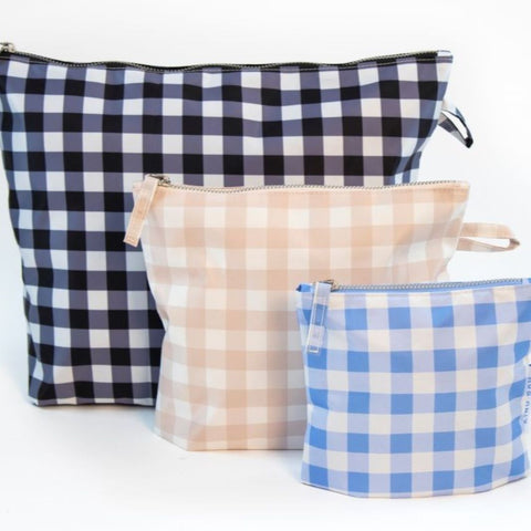 Set of 3 Pouches - Gingham