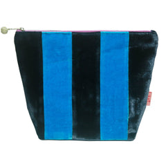 Velvet Striped Cosmetic Bag