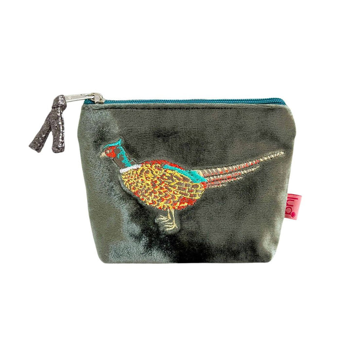 Velvet Embroidered Mini Purse