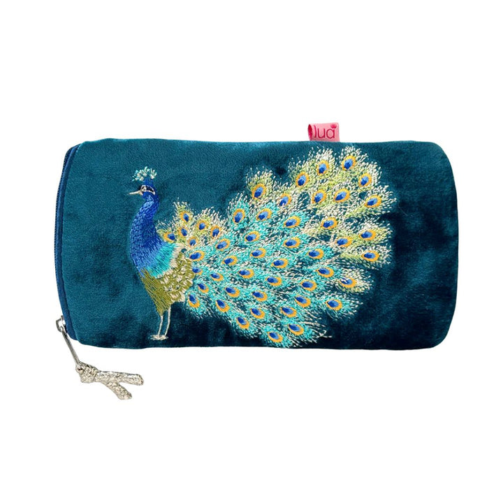 Velvet Embroidered Glasses Purse