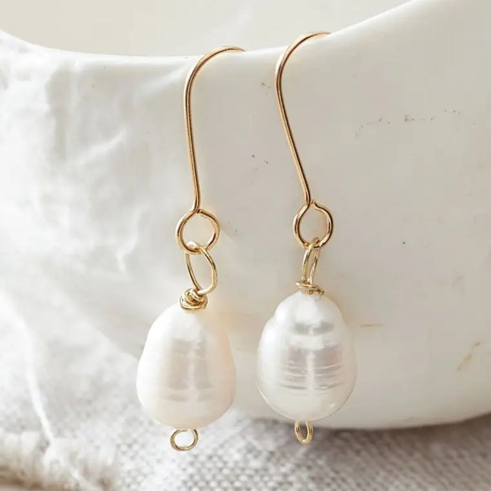 Large Pearl Drop Earrings
