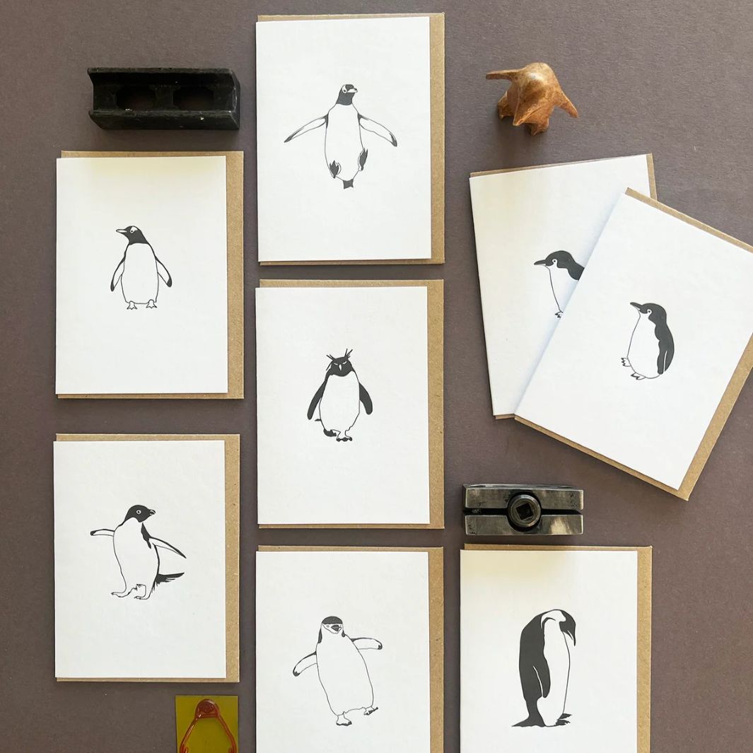 Rockhopper Penguin Notecard