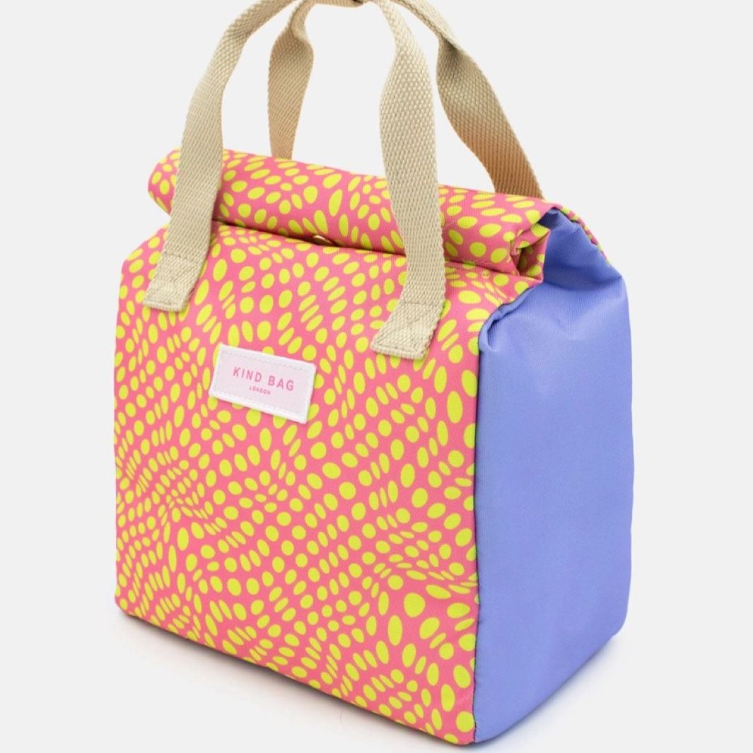 Lunch Bag - Twisted Polka Pink & Yellow