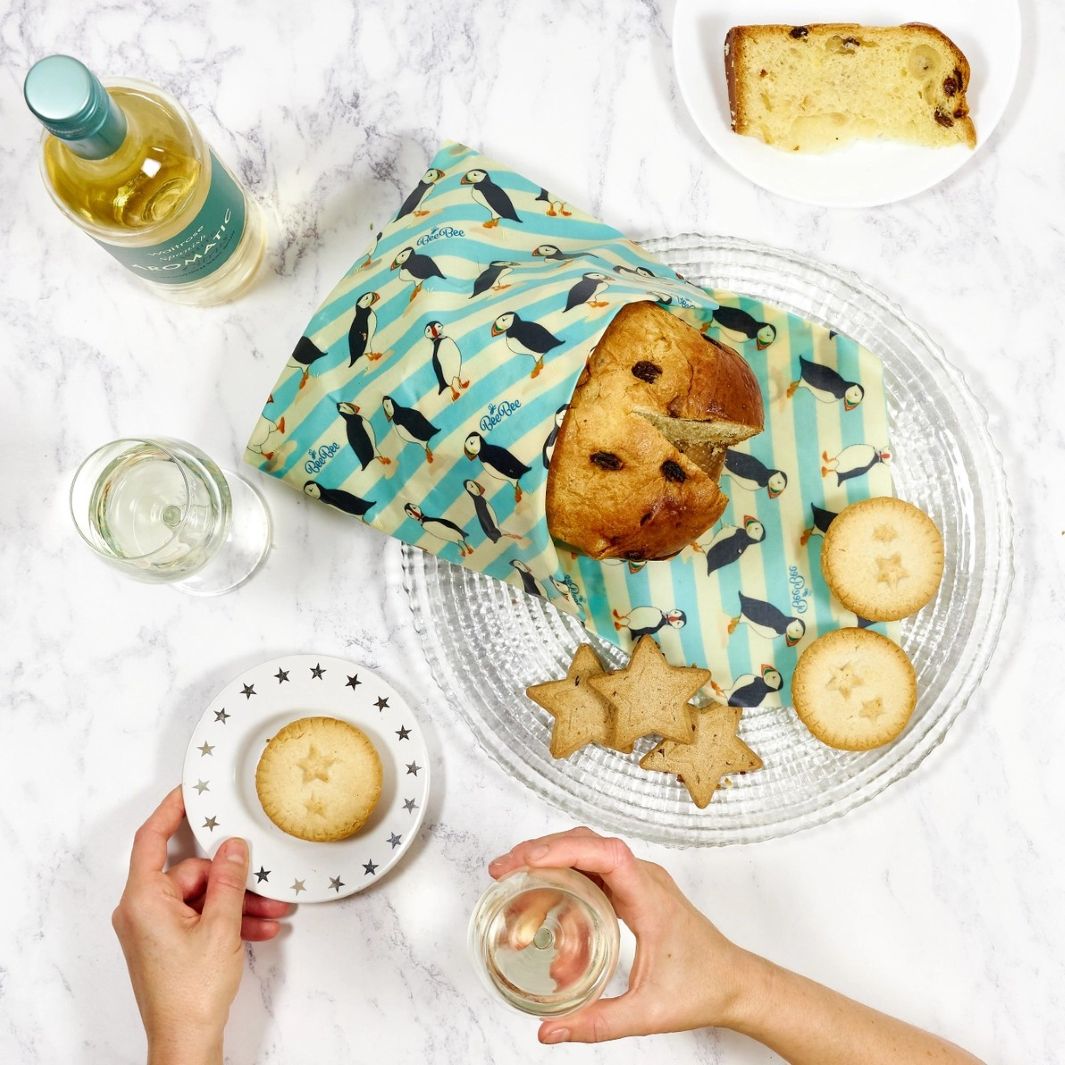Beeswax Food Wraps – Puffin (Set of 3)
