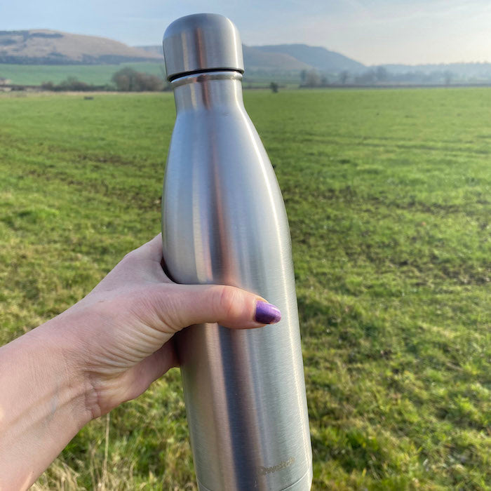 *NQP* Insulated Stainless Steel Bottle - Brushed Steel - 750ml