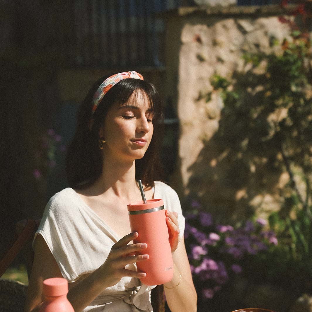 *NQP* 600ml Insulated Stainless Steel Cold Cup With Handle